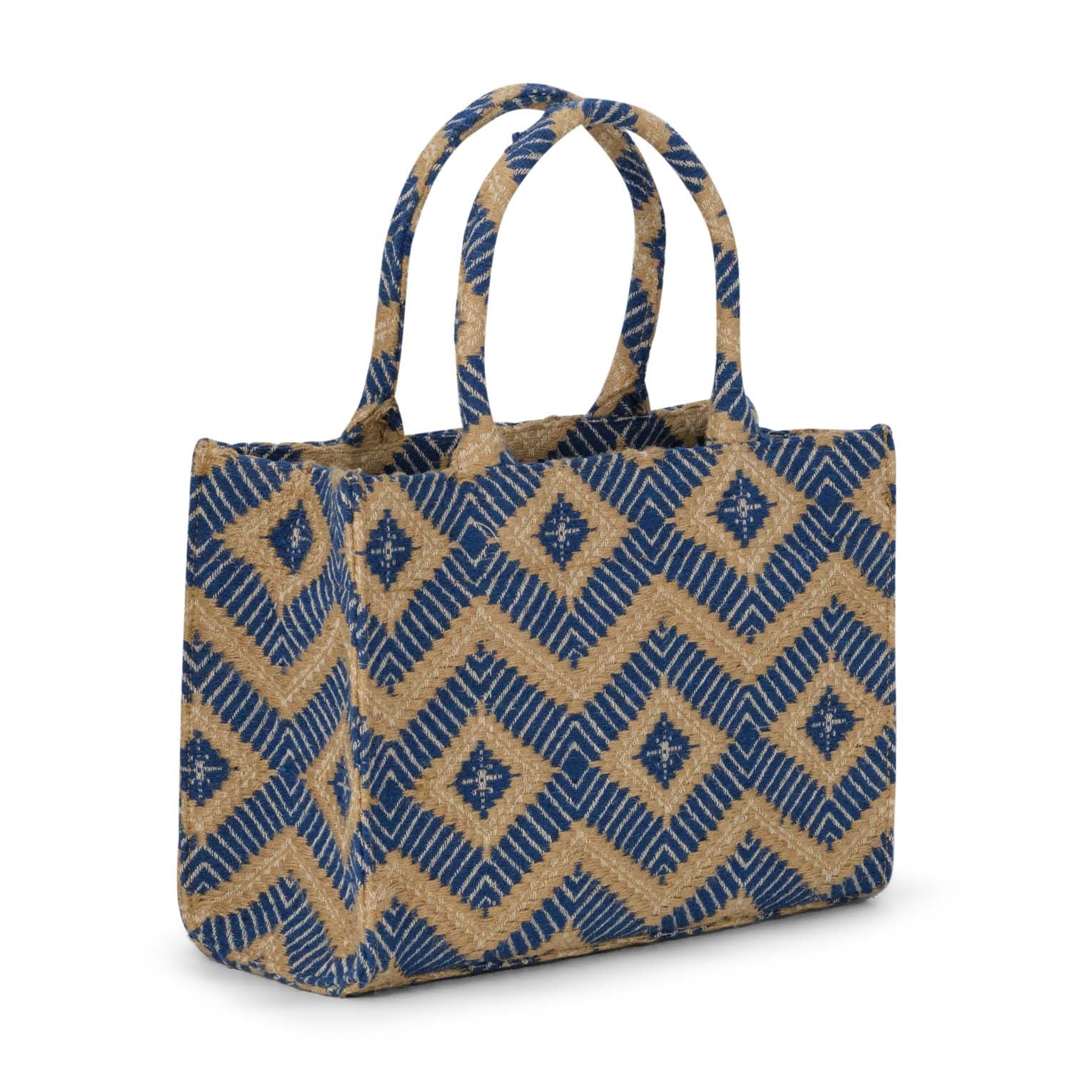 Luna Moon Mid Tote - La Rambla Bag Greek blue