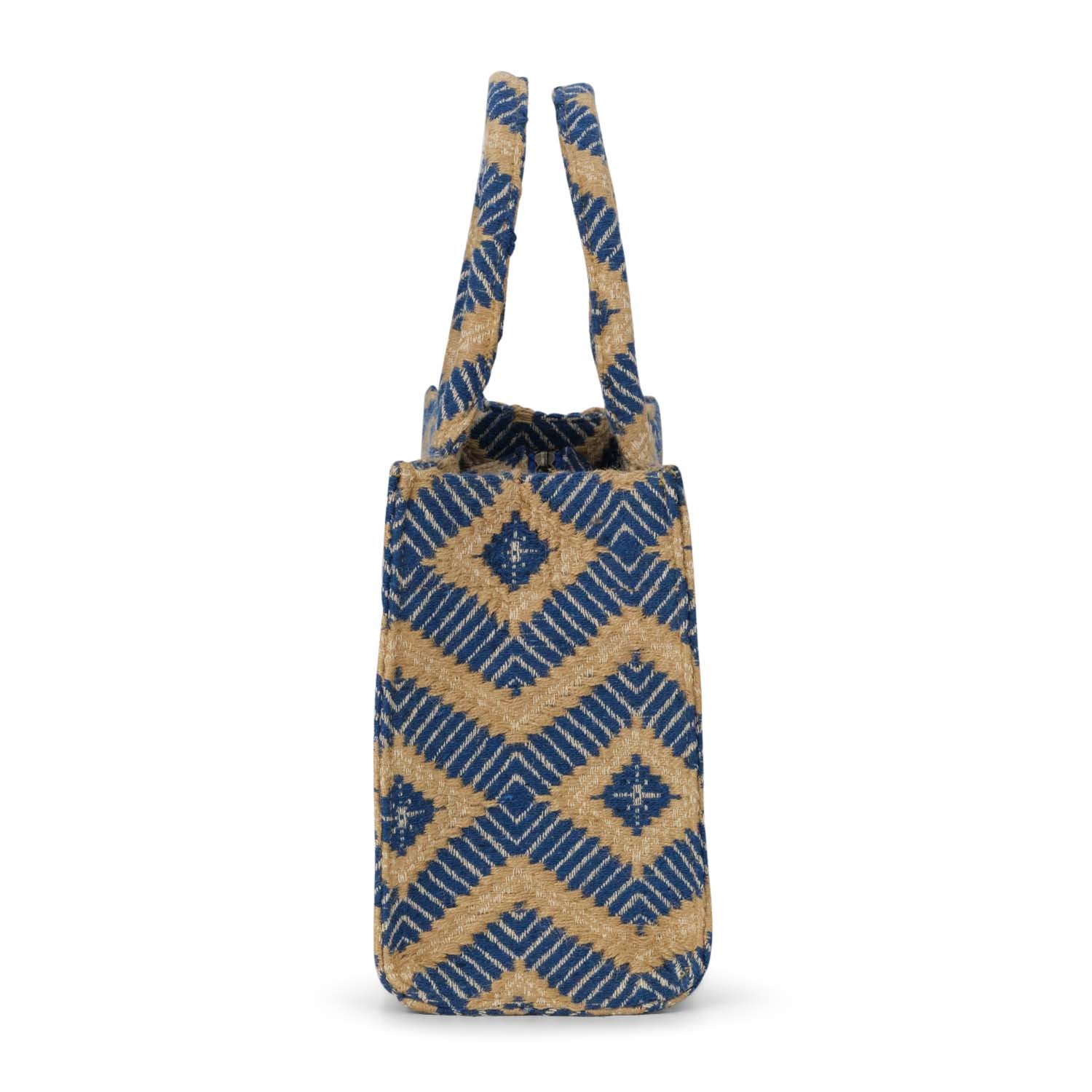 Luna Moon Mid Tote - La Rambla Bag Greek blue