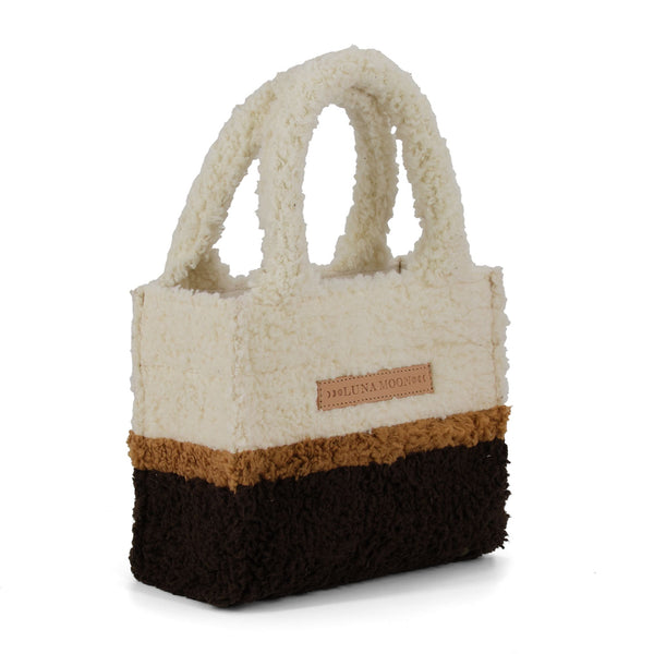 Luna Moon Mini Tote - Verbier Bag Coffee-camel-off-white combi