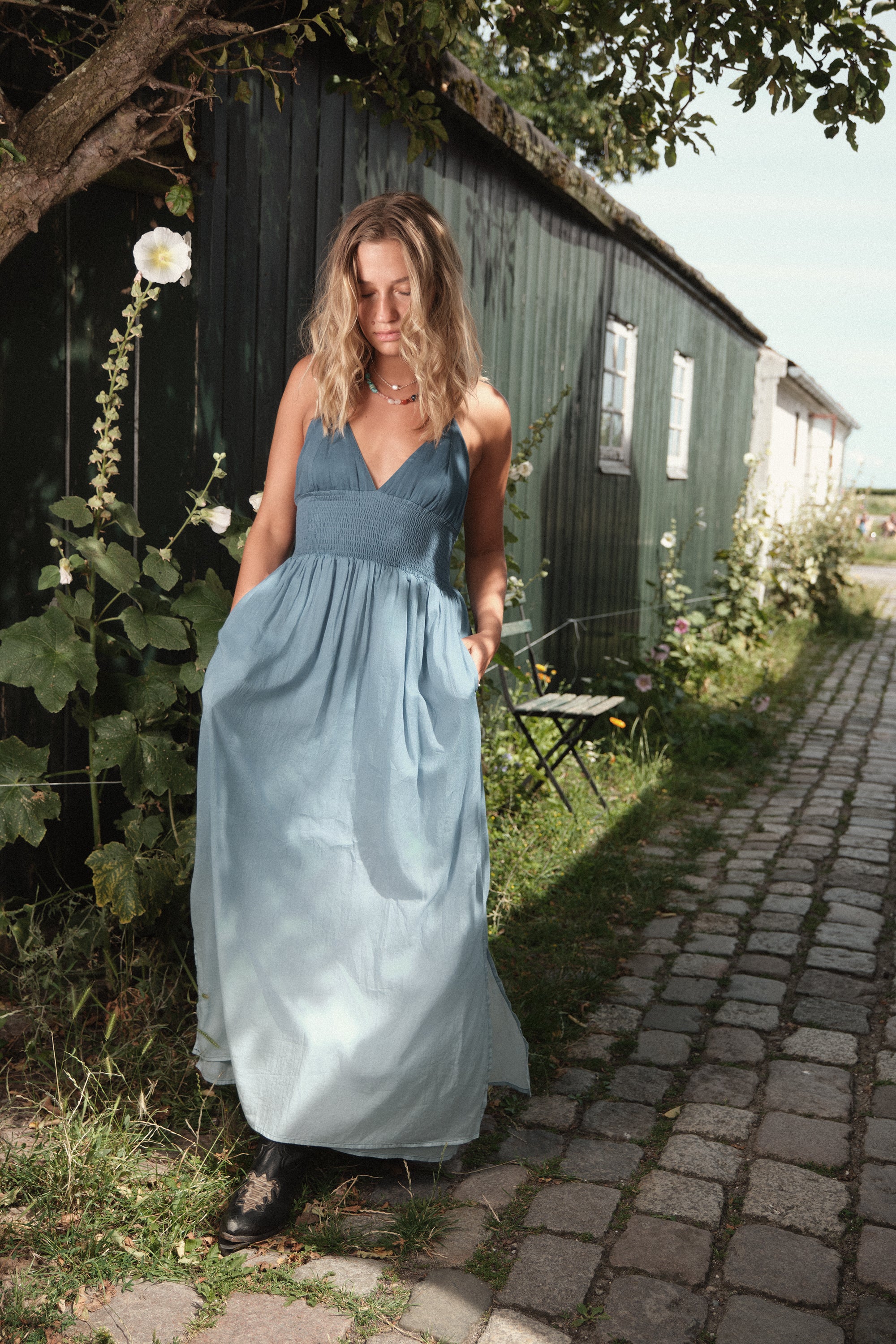 Luna Moon Sorento - Slip Dress Apparel Dusk Blue